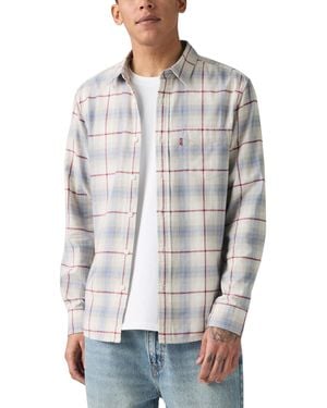 Levi's Classic 1 Pocket Long Sleeve Button Up Shirt, - Gray