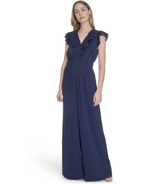 Vince Camuto Sleeveless V-neck Jumpsuit - Blue