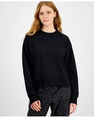 ID Ideology Crewneck Vented-hem Sweatshirt - Black