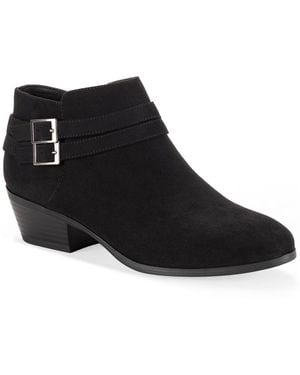 Style & Co. Willaa Belt Block Heel Booties - Black