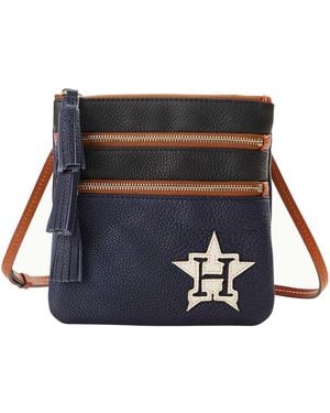 Dooney & Bourke Dooney Bourke Houston Astros Infield Triple Zip Crossbody Purse - Blue