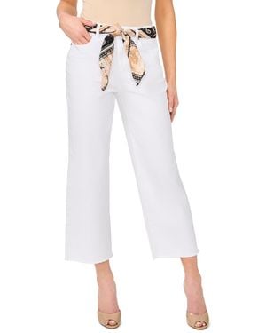 Cece Straight Leg Cropped Pants - White