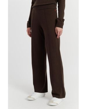 Chinti & Parker Wool & Cashmere Wide Leg Track Pant - Black