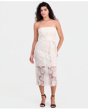 Sam Edelman Floral Sequin Strapless Midi Dress in Black | Lyst Sam Edelman Floral Sequin Strapless Midi Dress in Black | Lyst