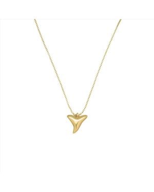Salty Cali Shark Tooth Necklace - Metallic