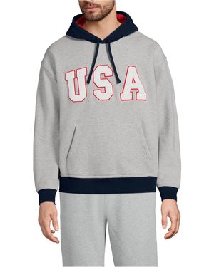 Lands' End Long Sleeve Serious Sweats Oversized Hoodie - Gray