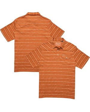 Howler Brothers Texas Orange Texas Longhorns Jacquard Ranchero Polo Shirt