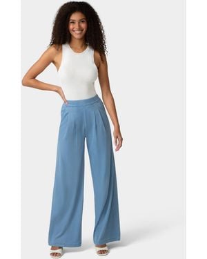 Hue Fluid Denim Palazzo Sleepwear Pant - Blue
