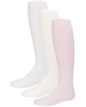 Memoi Girls 3 Pair Pack Essential Rhumba Opaque Tights - Pink