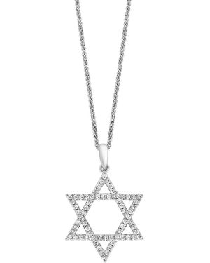 Lali Jewels Diamond Star Of David 18" Pendant Necklace (1/3 Ct. T.w. - White