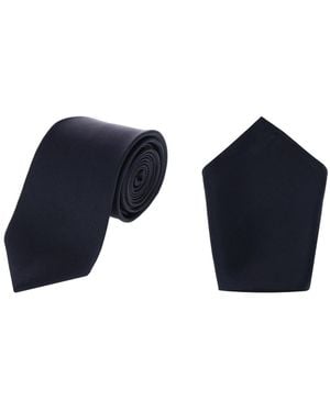 Trafalgar Sutton Silk Necktie And Pocket Square - Blue