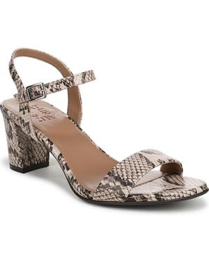 Naturalizer Bristol Block Heel Dress Sandals - Metallic