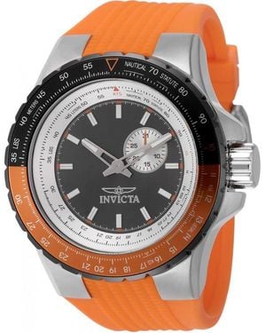 INVICTA WATCH 49721 Aviator Quartz Vd72 Gunmetal Dial Watch - Black