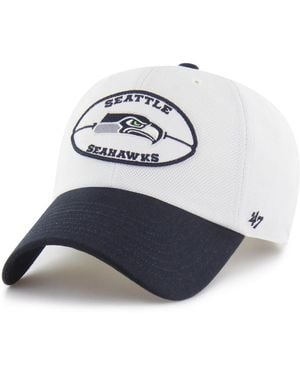'47 47 Brand Cream/navy Seattle Seahawks Pique Patch Clean Up Adjustable Hat - Multicolor