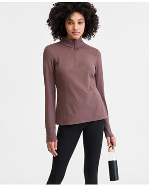 ID Ideology Studio Quarter-zip Pullover Top - Red