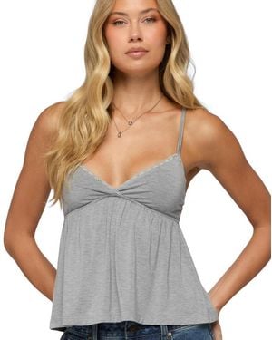 Edikted Belen Lacey Babydoll Top - Gray