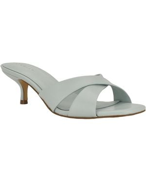 Calvin Klein Skylor Criss-cross Kitten Heel Sandals - Gray