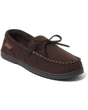 Dearfoams Toby Moccasin Slipper - Brown