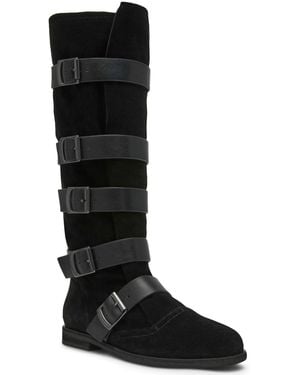 Steve Madden Indio Tall Belted Boots - Black