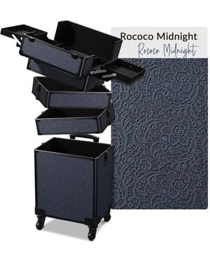 Byootique 4in1 Rolling Makeup Train Case Cosmetic Organizer Rococo Coral - Black