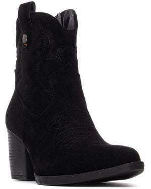 Xti Italian Western Suede Booties Refresh Collection By - Black