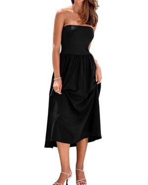 CUPSHE Polly Midi Beach Dress - Black
