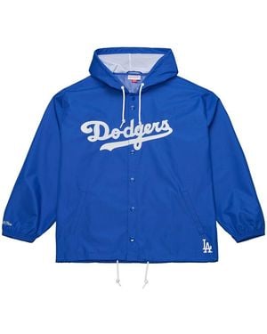 Mitchell & Ness Los Angeles Dodgers Full-snap Hooded Coaches Jacket - Blue