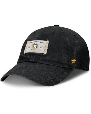 Fanatics Pittsburgh Penguins Heritage Away Game Adjustable Hat - Black