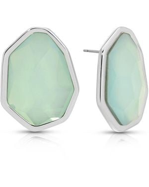 Ettika Seastone Stud Earrings - Green