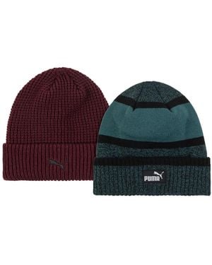 PUMA 2-pack Marled Cuff Beanie - Red