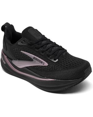 Brooks Ghost Max 4 Wide Width Lightweight Running Sneakers From Finish Line - Black
