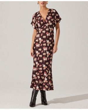 Astr Talyha Short-sleeve A-line Dress - Multicolor