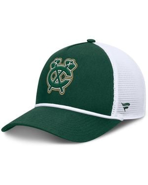 Fanatics Green/white Chicago Blackhawks Bermuda A-frame Adjustable Hat