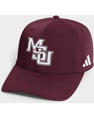 adidas And Mississippi State Bulldogs Slouch Adjustable Hat - Red