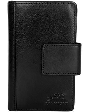 Mancini Pelle D'oro Rfid Secure Snap Trifold Wallet - Black