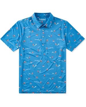 Chubbies The Ski-daddle Performance Polo Shirt - Blue