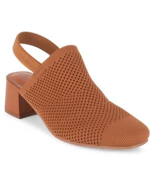 Tahari Acropolis Knit Slip-on Mules - Brown