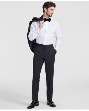 BOSS Hugo By Modern-fit Wool Blend Super Flex Stretch Tuxedo Pant - Black