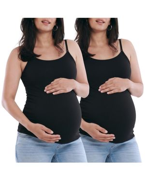 Motherhood Maternity Maternity Motherhood Clip Down Nursing Tank Top Cami - Black