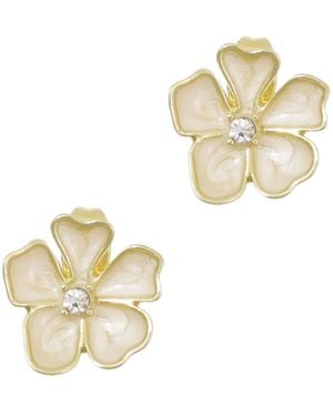Adornia Gold-plated Imitation Pearlescent Stud Earrings - Metallic