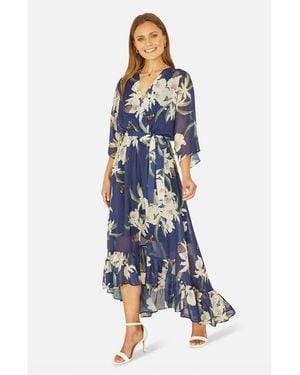 Yumi' Sleeve Dress - Blue