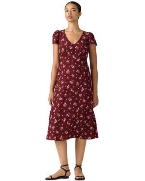 Levi's Lilith V-neck Midi Dress - Red