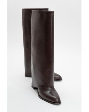 Prologue Shoes Maybe Chunky Heel Boot () - Brown