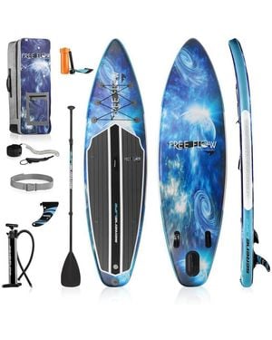 SereneLife Rising Flow Inflatable Stand-up Paddle-board With Accessories - Blue