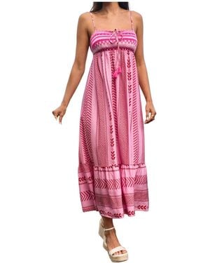 CUPSHE Beat Of My Heart Ornate Maxi Beach Dress - Pink