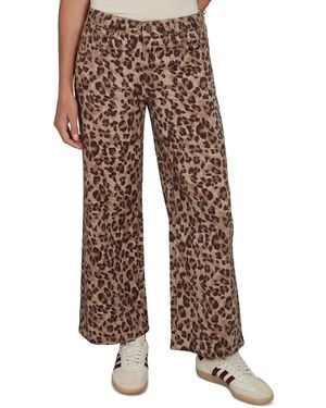 Ruby Rd. Petite Cheetah Print Wide-leg Jeans - Multicolor