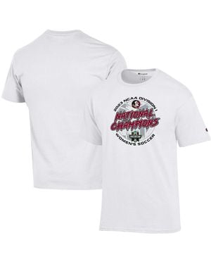 Champion And Florida State Seminoles 2023 Ncaa Soccer National S Locker Room T-shirt - White