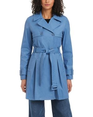 Kate Spade Short Double-breasted Trench Coat - Blue
