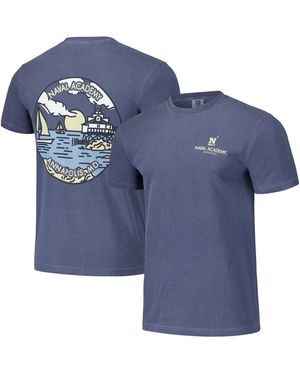 Image One And Midshipmen Scenic Comfort Colors T-shirt - Blue