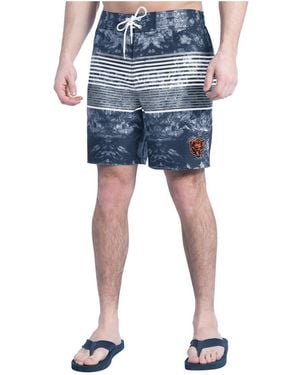 G-III 4Her by Carl Banks Navy/gray Chicago Bears Horizon Volley Swim Shorts - Blue